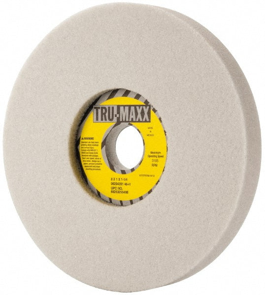 Tru-Maxx 66253255498 Surface Grinding Wheel 8" Dia, 1" Thick, 1-1/4" Hole, 46 Grit, H Hardness