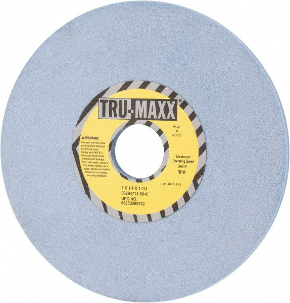 Tru-Maxx 66253269722 Surface Grinding Wheel 7" Dia, 1/4" Thick, 1-1/4" Hole, 80 Grit, K Hardness