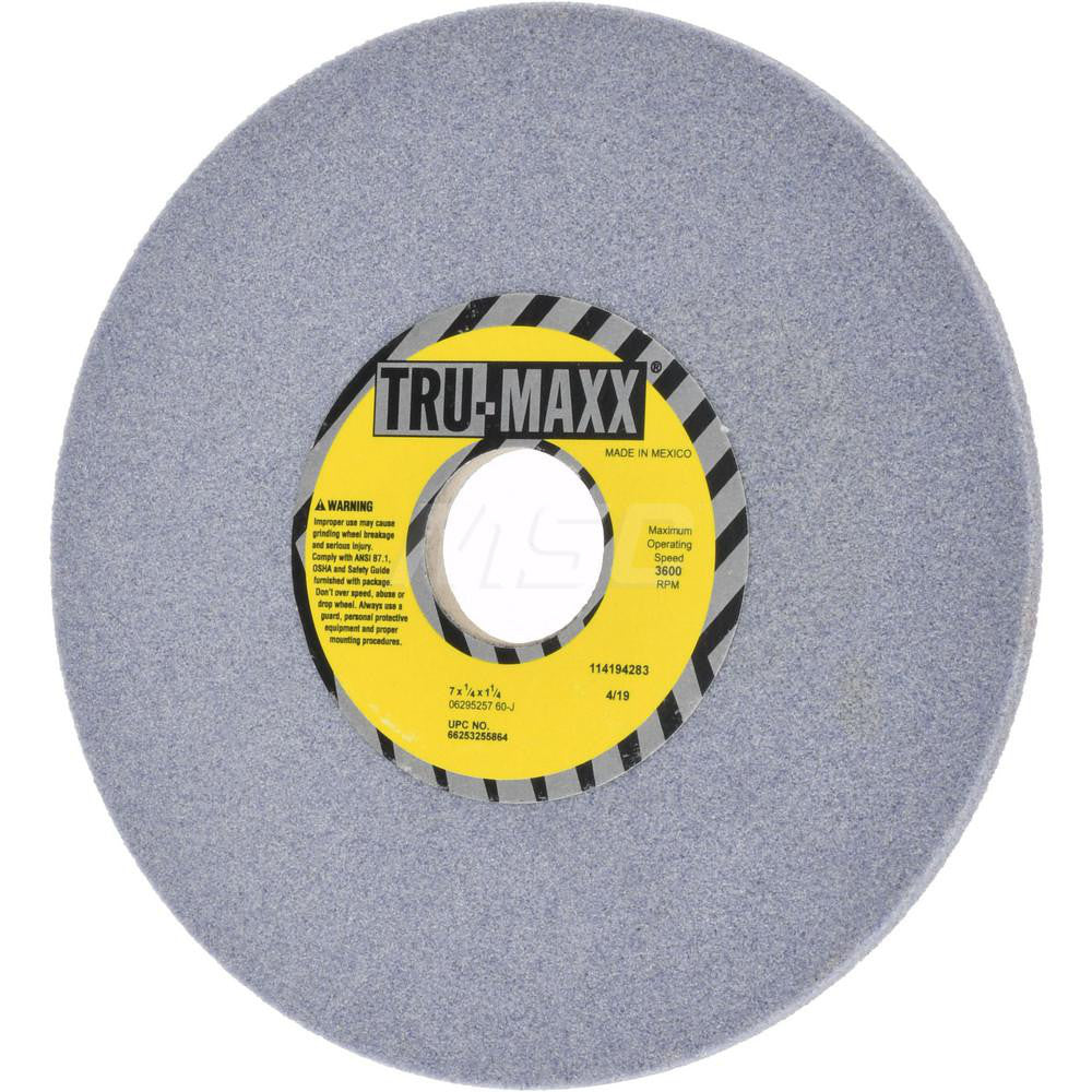Tru-Maxx 66253255864 Surface Grinding Wheel 7" Dia, 1/4" Thick, 1-1/4" Hole, 60 Grit, J Hardness