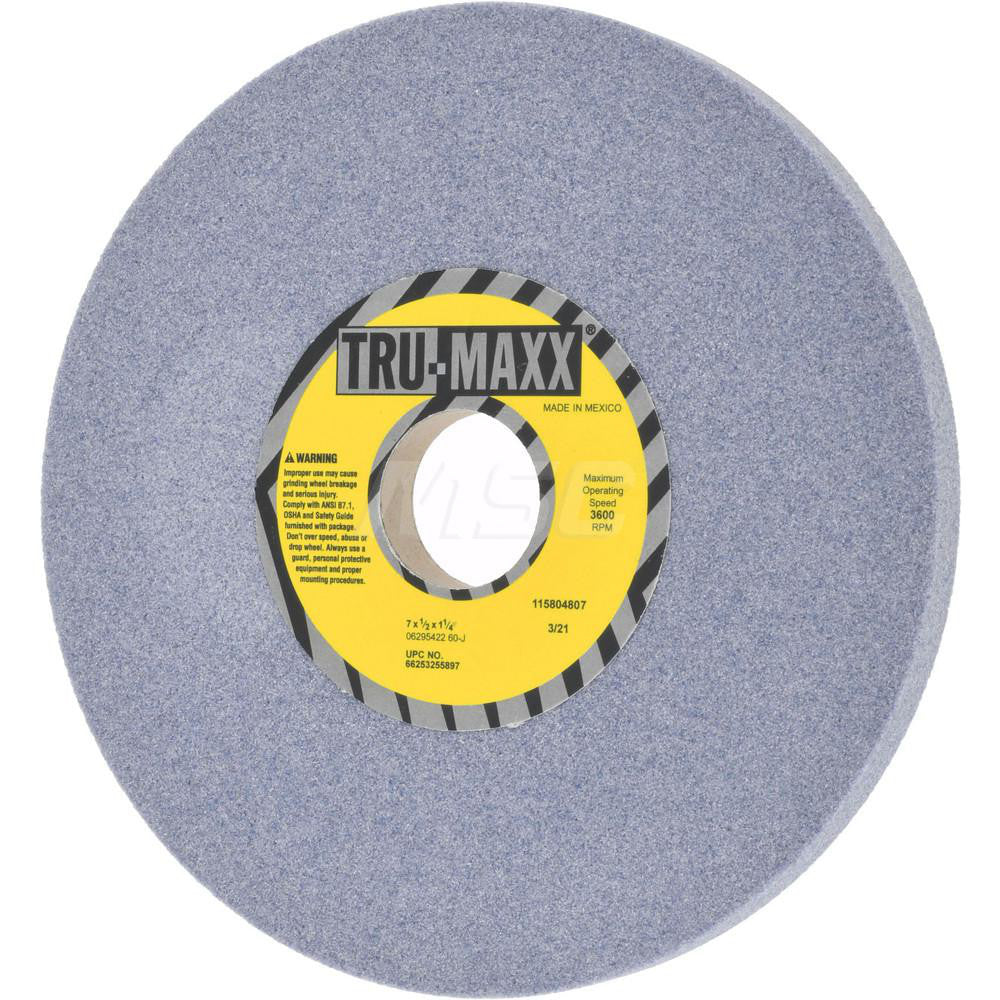 Tru-Maxx 66253255897 Surface Grinding Wheel 7" Dia, 1/2" Thick, 1-1/4" Hole, 60 Grit, J Hardness