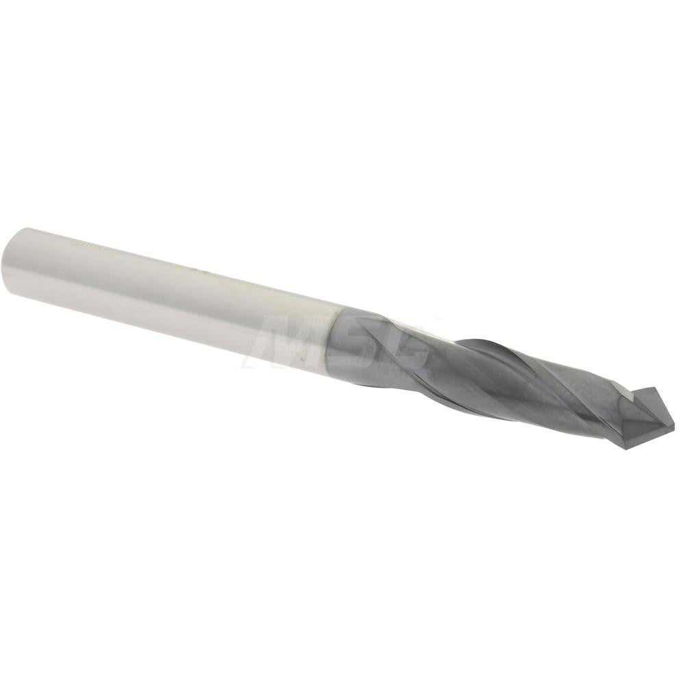Accupro SAMG808DPPLALTI Drill Mill 1/4" Dia, 3/4" LOC, 2 Flutes, 90 ° Point, Solid Carbide