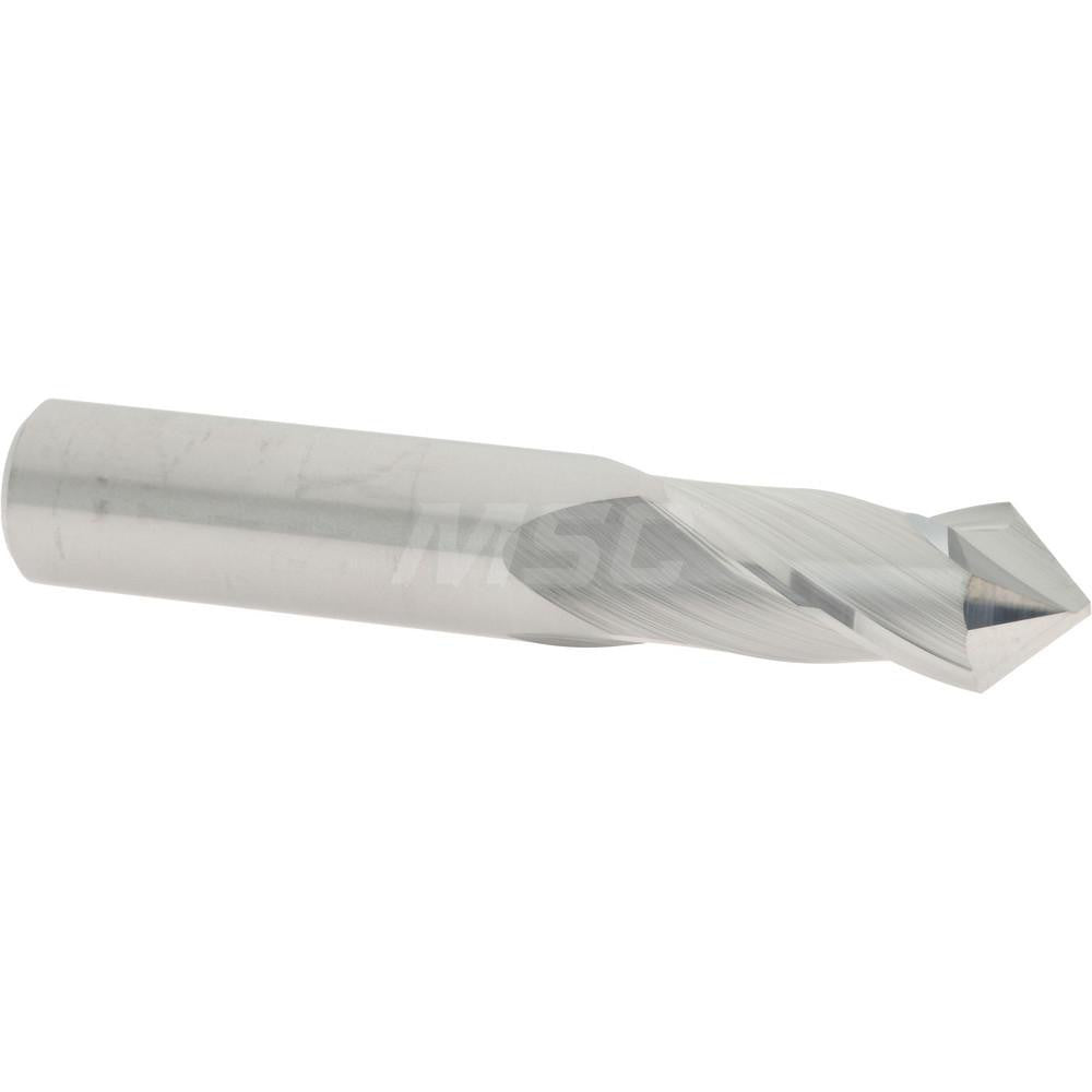 Accupro SAMG-2020-DP-PL Drill Mill 5/8" Dia, 1-1/4" LOC, 2 Flutes, 90 ° Point, Solid Carbide