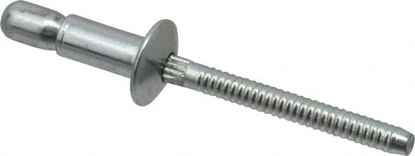 RivetKing SBS64/STR/P100 Structural with Locking Stem Blind Rivet Size 64, Dome Head, Steel Body, Steel Mandrel