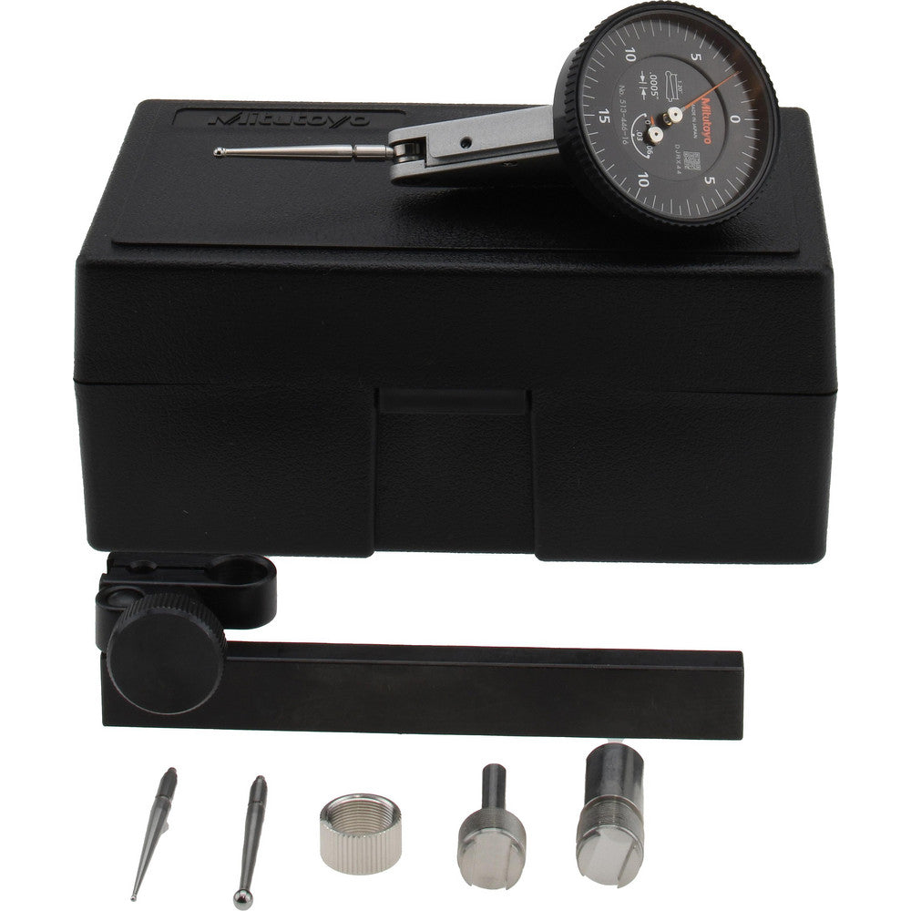 Mitutoyo 513-446-16T Test Indicator Kit 9 Pc, 0.0600" Max, 1.5748" Dial Dia, 0-15-0, 0.0005" Accuracy