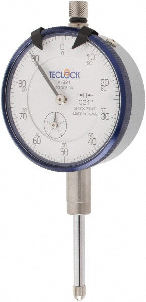 Teclock AI-921 Dial Drop Indicator 1" Range, 0-100 Dial Reading, 0.001" Graduation, 2-11/64" Dial Dia