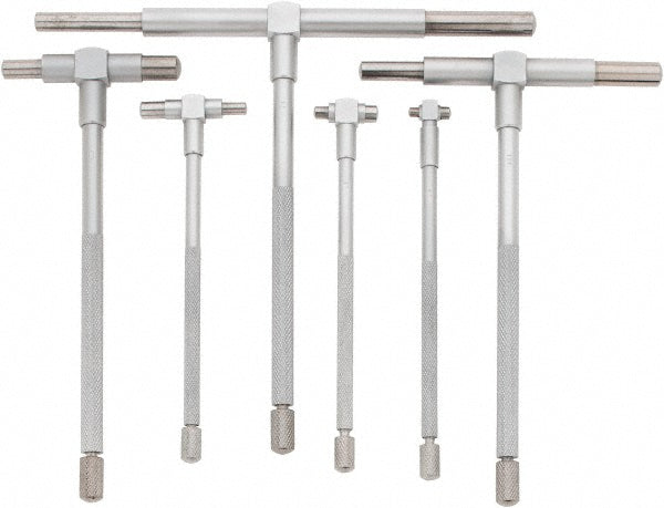 Value Collection 615-6610 Telescoping Gage Set 5/16 to 6", 6 Pc, Hardened Tool Steel, Satin Chrome Finish