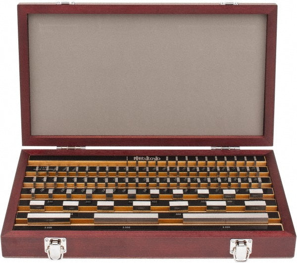 Mitutoyo 516-902-26 Gage Block Set 0.05 to 4'' Range, 81 Pc, Steel