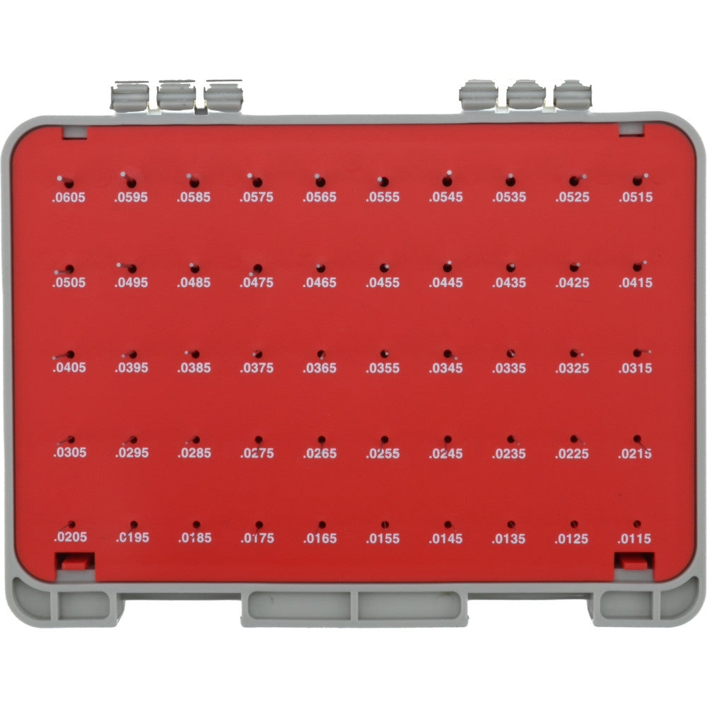 Vermont Gage 101300200 Class ZZ Plug Gage Set 0.0115 to 0.0605" Range, 50 Pc
