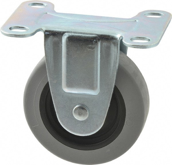 Shepherd 103078 Rigid Top Plate Caster Polyurethane, 3" Wheel Dia, 13/16" Wheel Width, 120 lb Capacity, 3-1/2" OAH