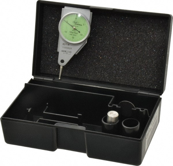 Mahr 4303950 0 to 0.015", 0.000500" Graduation, Horizontal Dial Test Indicator