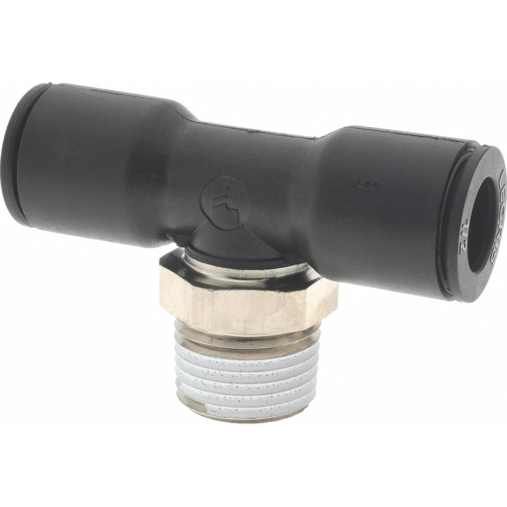 Legris 3108 62 22 Push-To-Connect Tube Fitting Male Branch Tee, 1/2" Thread, 1/2" OD