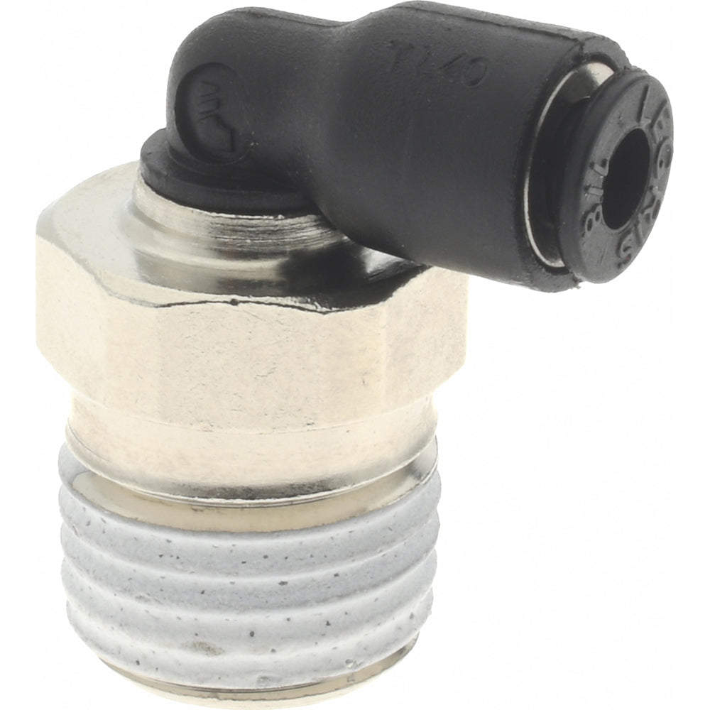 Legris 3109 53 14 Push-To-Connect Tube Fitting Male Elbow, 1/4" Thread, 1/8" OD