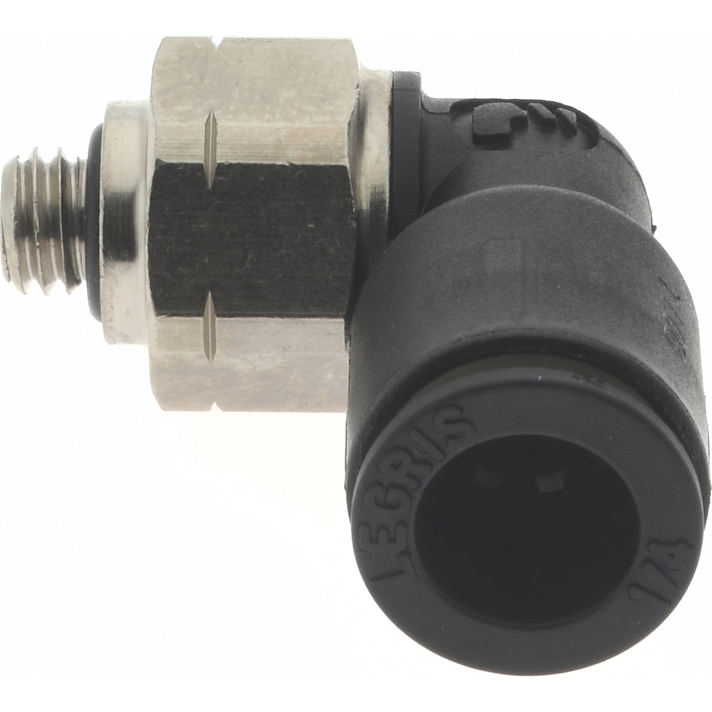 Legris 3109 56 20 Push-To-Connect Tube Fitting Male Elbow, #10-32 Thread, 1/4" OD
