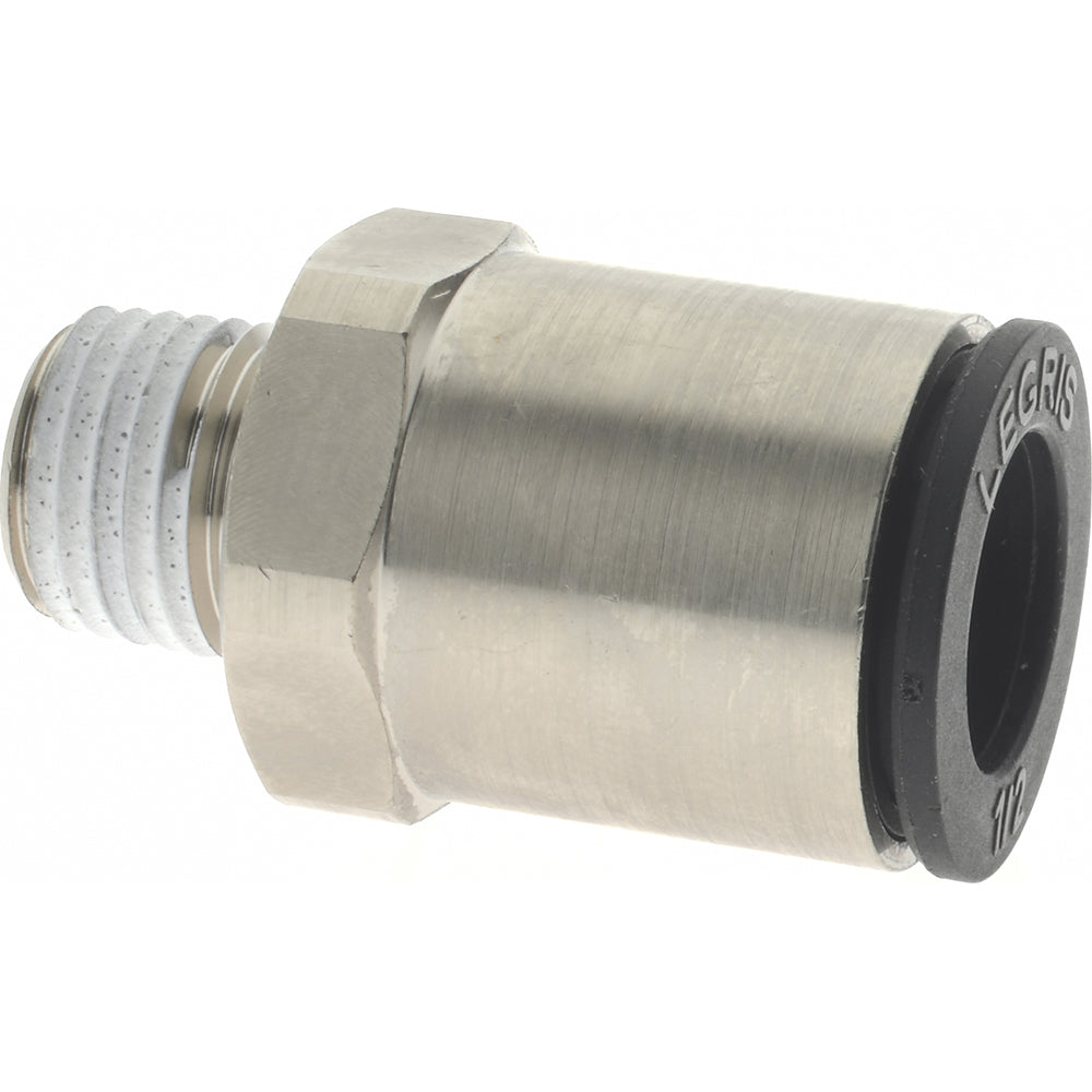 Legris 3175 62 14 Push-To-Connect Tube to Male NPT Tube Fitting Connector, 1/4" Thread, 1/2" OD