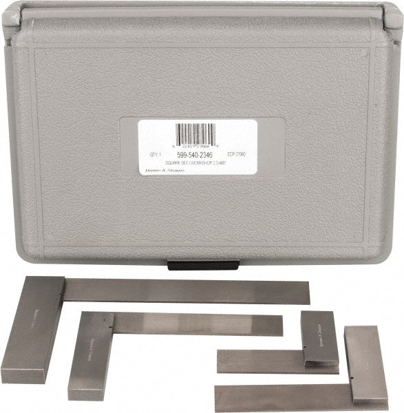TESA Brown & Sharpe 599-540-2346 4 Piece, 1-1/2, 2-1/2, 3, 4 Inch Base Length, 2, 3, 4, 6 Inch Blade Length, Square Set