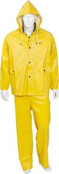 OnGuard 76017.2XL Rain Suit with Pants Size 2X-Large, Non-Hazardous Protection, Yellow, Polyester & PVC