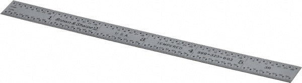 TESA Brown & Sharpe 599-323-603 Steel Rule 6" OAL, 3R Graduation, Flexible, 1/2" OAW