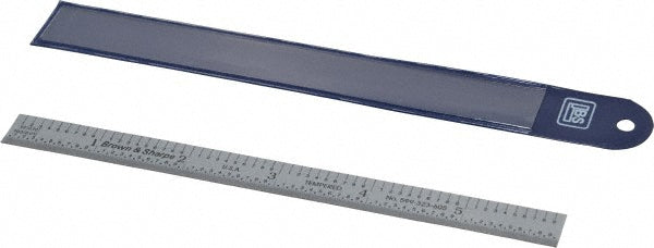 TESA Brown & Sharpe 599-323-605 Steel Rule 6" OAL, 5R Graduation, Flexible, 1/2" OAW