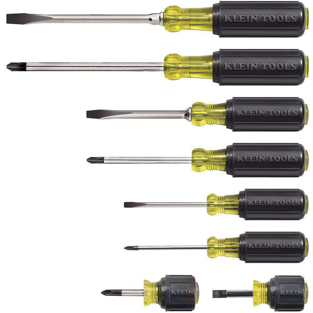 Klein Tools 85078 Screwdriver Set 8 Pc, Phillips & Slotted
