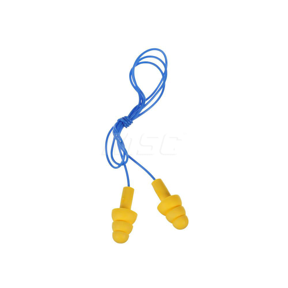 3M 7000002320 Earplug 25dB, Plastic, Flanged, Push-In Stem, Corded
