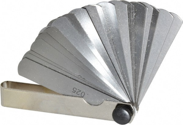 Value Collection 615-7205 26 Piece, 0.002 to 0.025" Thick, Parallel Feeler Gage Set