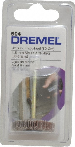 Dremel 504 Mounted Flap Wheel 3/16" Dia, 80 Grit, Aluminum Oxide