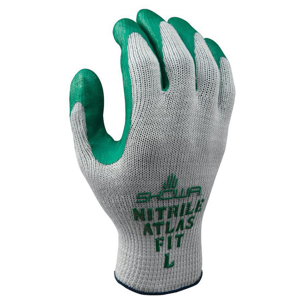 SHOWA 350L-09 General Purpose Work Gloves Large, Nitrile Coated, Cotton & Polyester