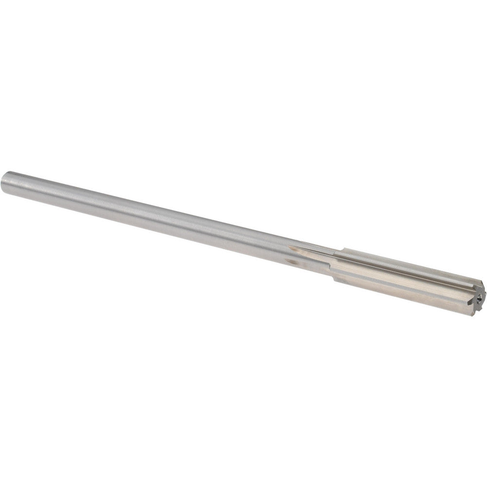 Alvord Polk 00155 Chucking Reamer 10 mm Dia, 7" OAL, 1-1/2" Flute Length, Straight Flute, Straight-Cylindrical Shank, HSS