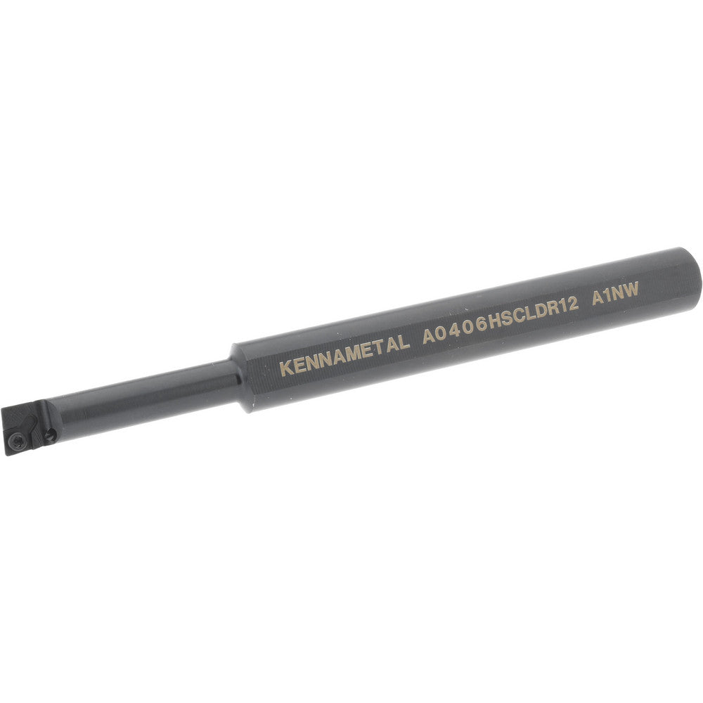 Kennametal 1094665 Indexable Boring Bar A0406SCLDR12, 7.62 mm Min Bore Dia, Right Hand Cut, 3/8" Shank Dia, -5 ° Lead Angle, Steel