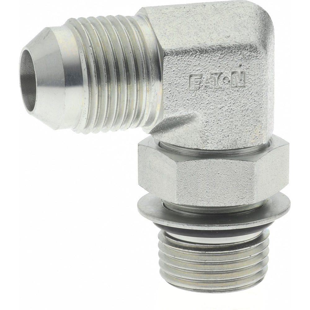 Eaton 2062-8-8S Steel Flared Tube 90 Deg Straight Thread Elbow 1/2" OD, 37 deg Flared Angle