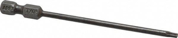 Apex 49-B-TX-09 Power Screwdriver Bit T9 Torx, 1/4" Hex Drive