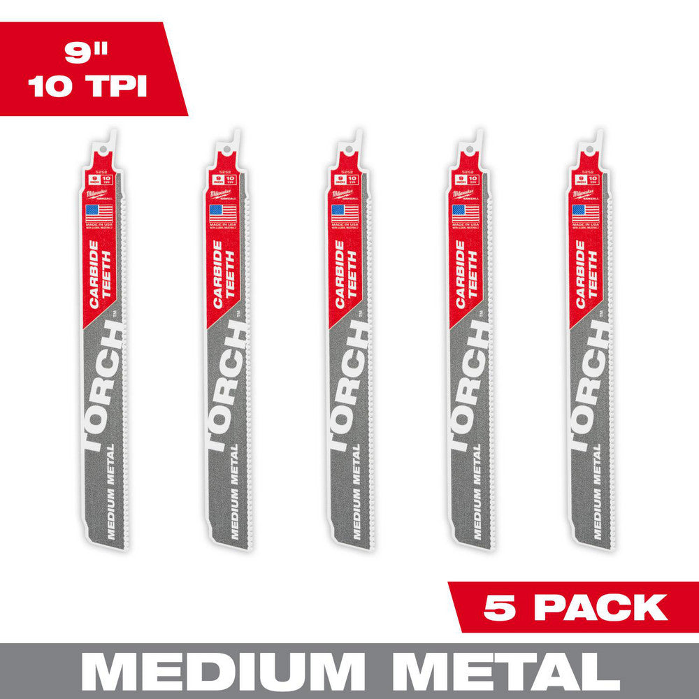 Milwaukee Tool 48-00-5552 Reciprocating Saw Blades Blade Material Carbide Blade Length (Inch) 9 Blade Width (Inch) 1 Teeth Per Inch 10 Blade Thickness (Decimal Inch) 0.0500 Profile Shape Straight