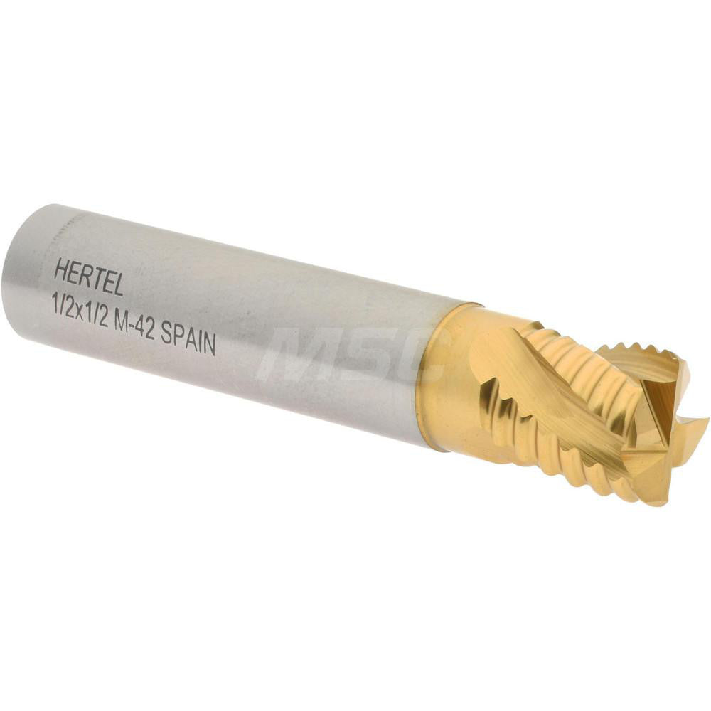 Hertel 06822225 Roughing End Mill 1/2" Dia, 4 Flute, Single End, Cobalt