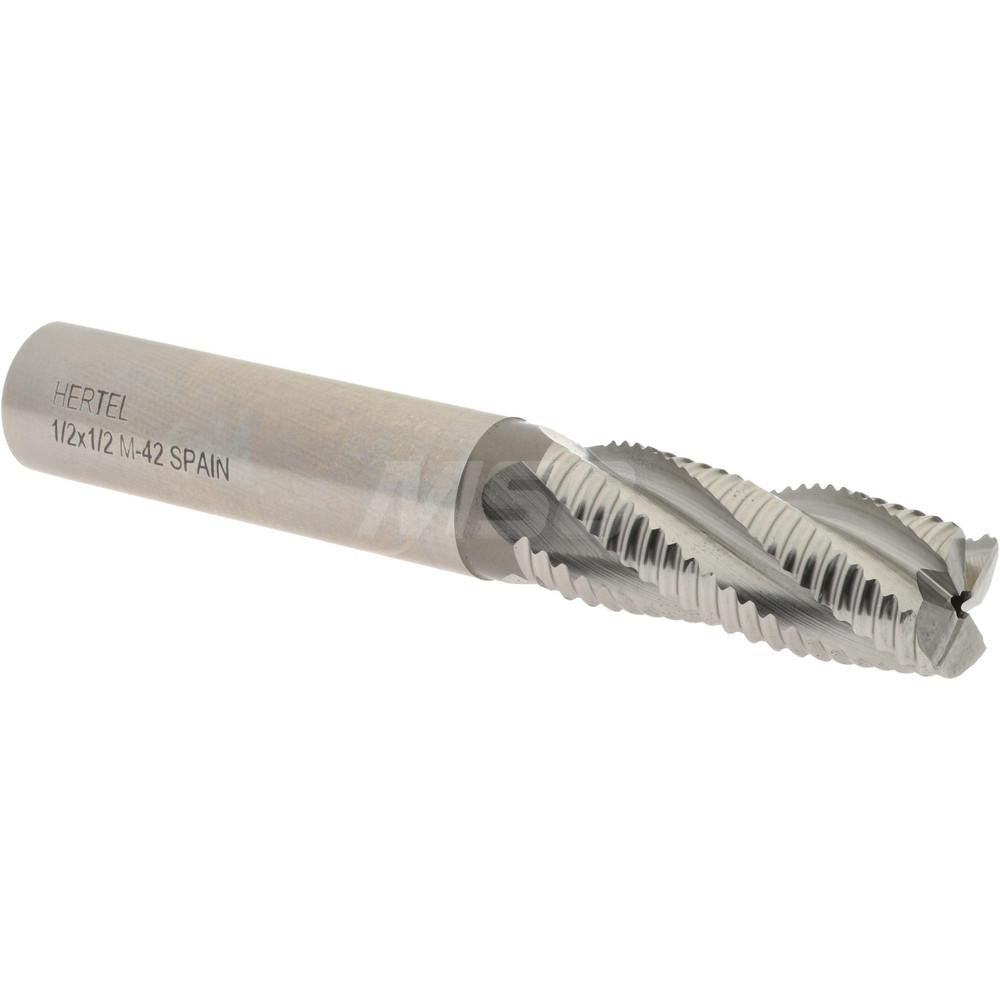 Hertel 06822282 Roughing End Mill 1/2" Dia, 4 Flute, Single End, Cobalt