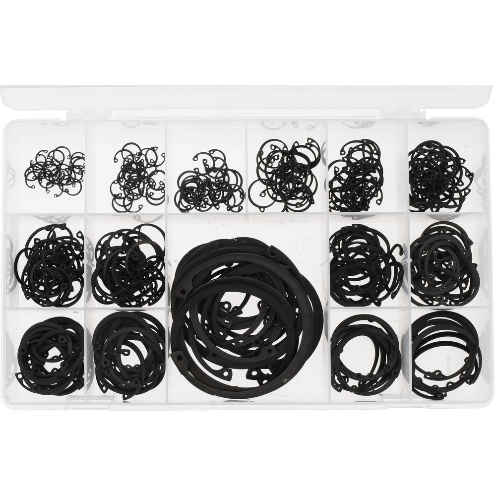 NOVA FASTENERS CO.INC. NFC-KIT253 337 Piece, 3/8 to 3", SpRing Assortment Steel, Snap Internal Retaining Ring Assortment