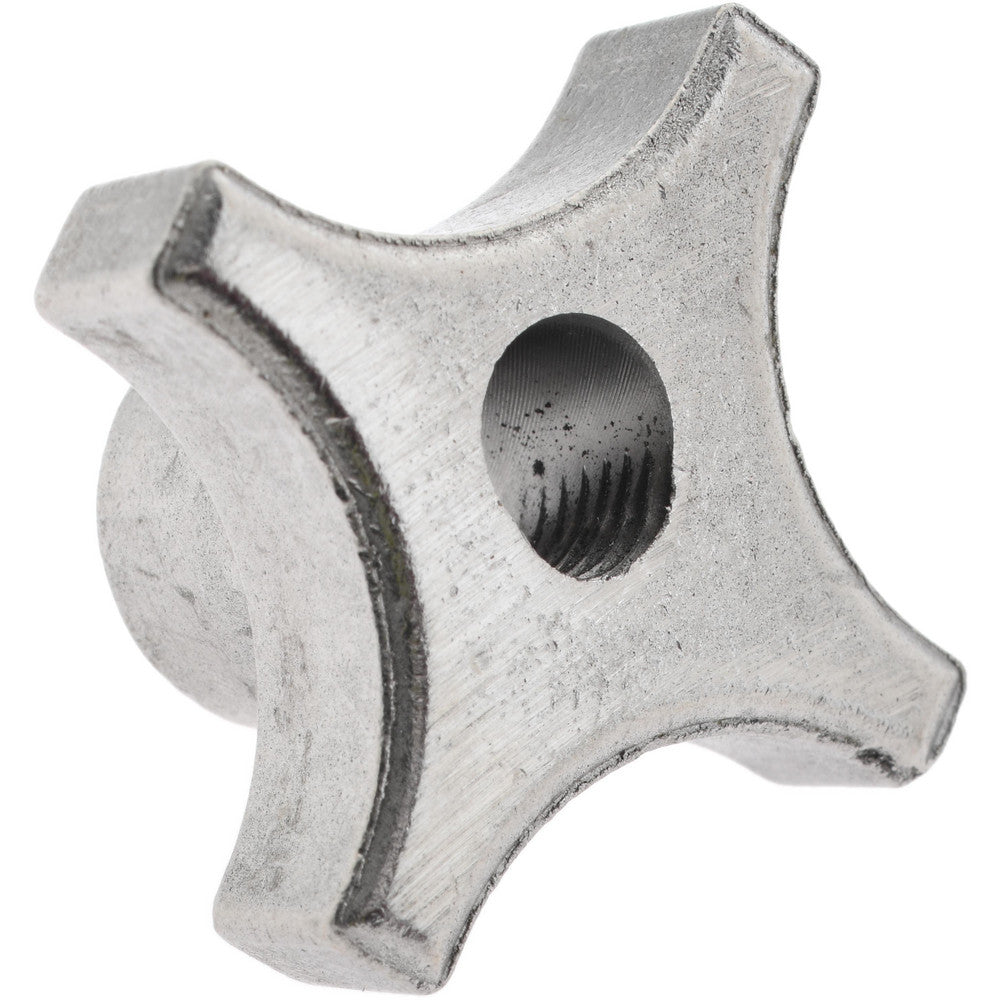NORTHWESTERN TOOLS INC 28102 1-1/2" Diam, 5/16-18 Thread, 7/8" High, Cast Steel, Cadmium Plated, Quick Acting Hand Knob