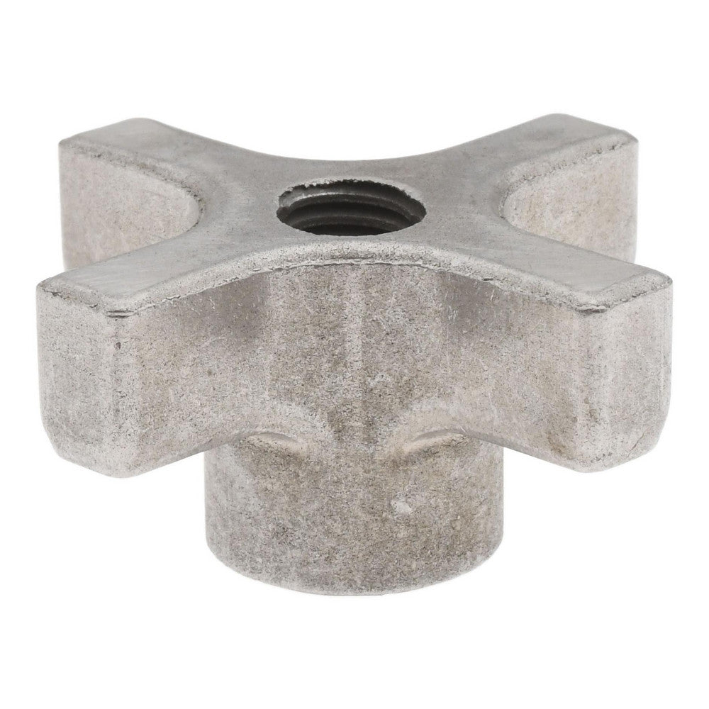 NORTHWESTERN TOOLS INC 28103 2" Diam, 3/8-16 Thread, 1" High, Cast Steel, Cadmium Plated, Quick Acting Hand Knob