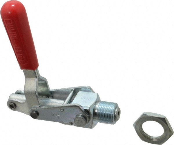 De-Sta-Co 624 Standard Straight Line Action Clamp 700 lb Load Capacity, 2.63" Plunger Travel, Mounting Plate Base, Carbon Steel