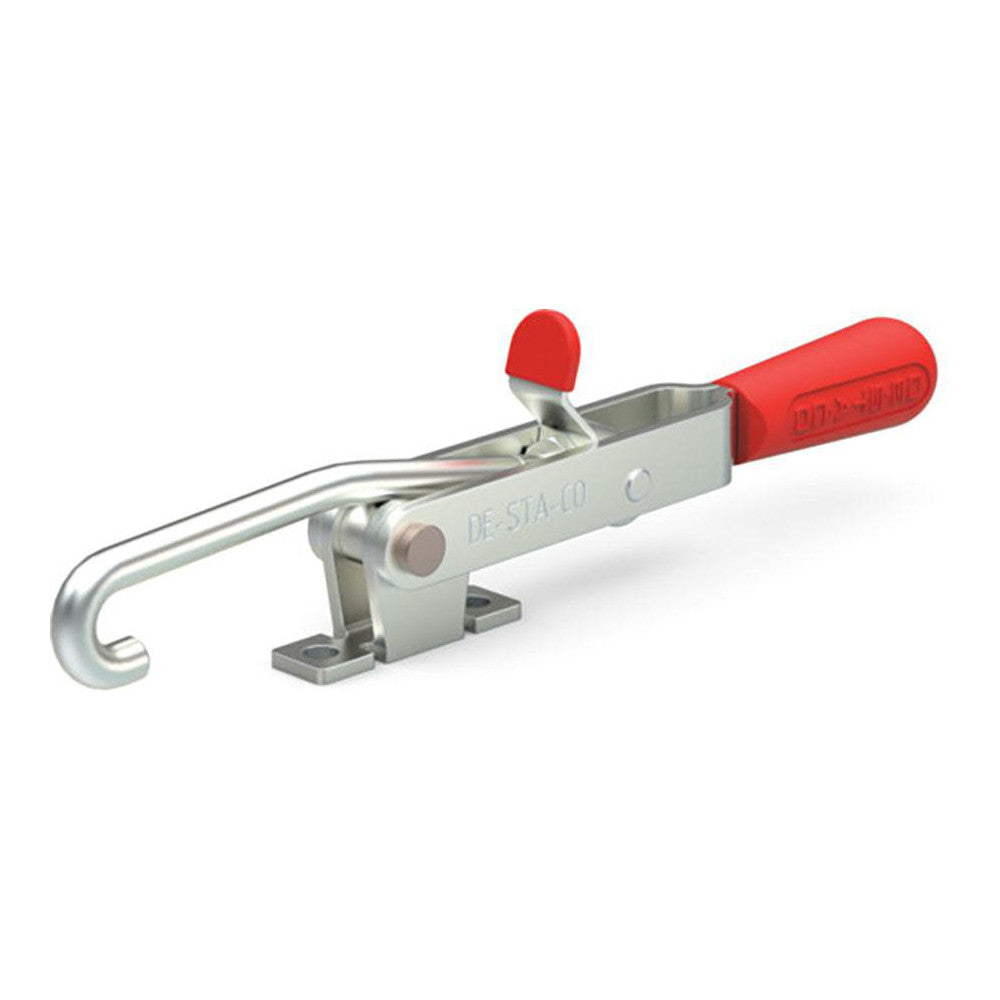 De-Sta-Co 351-B Pull-Action Latch Clamp Horizontal, 375 lb, J-Hook, Right Flanged Base