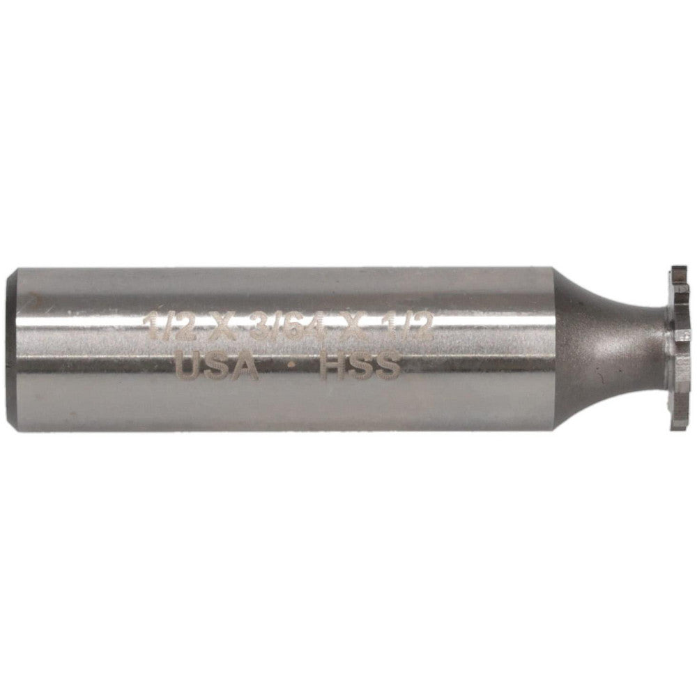 MOON CUTTERS CO. NWKY50-364 Woodruff Keyseat Cutter 1/2" Cut Dia, 3/64" Cut Width, 1/2" Shank Dia, Straight Tooth