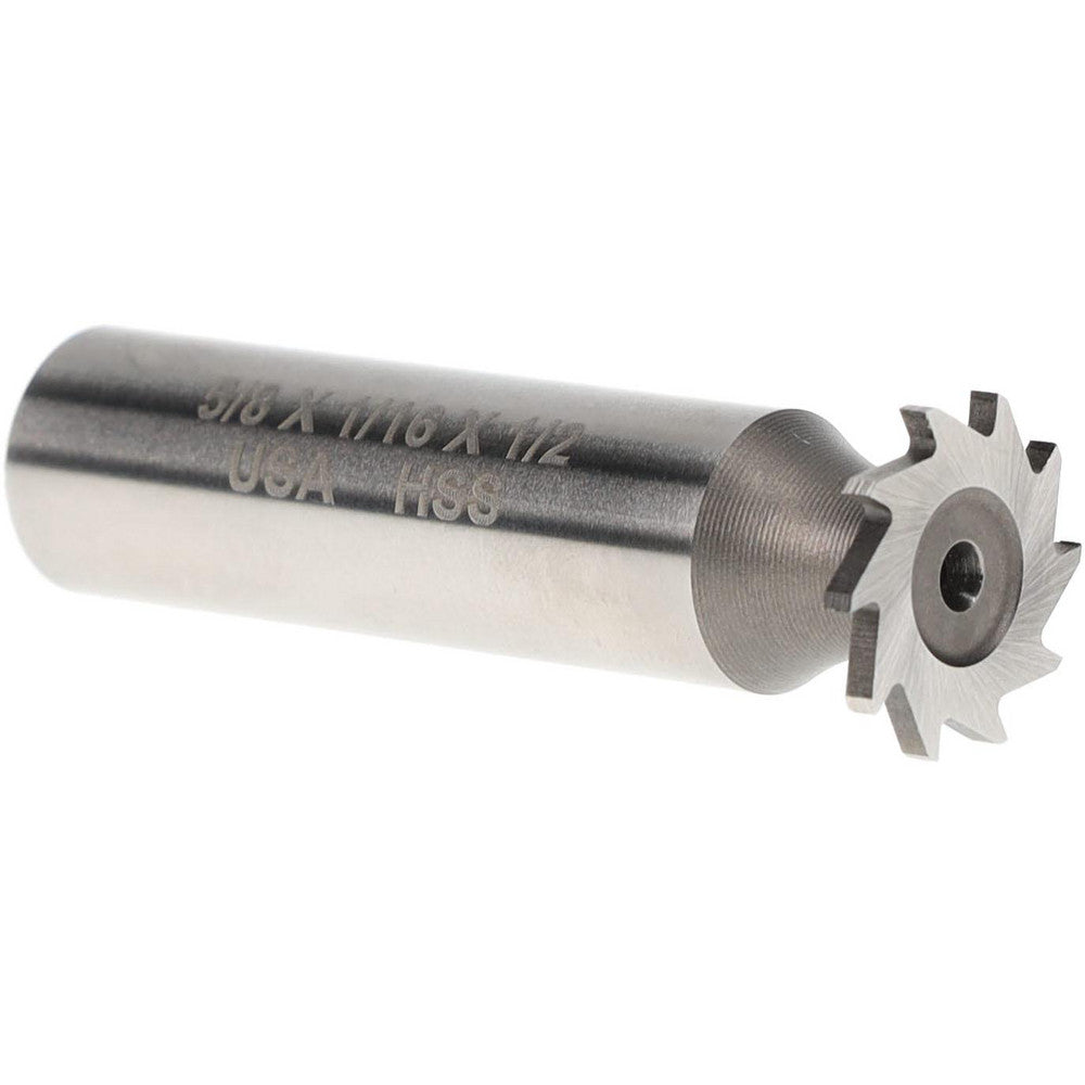 Moon Cutters Co. NWKY62-116 Woodruff Keyseat Cutter 0.625" Cut Dia, 0.0625" Cut Width, 1/2" Shank Dia, Straight Tooth