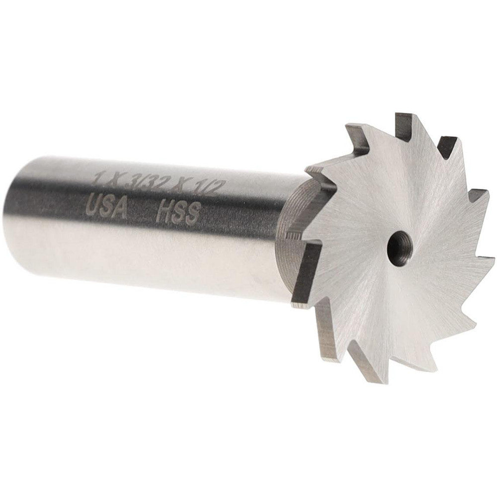Moon Cutters Co. NWKY1-332 Woodruff Keyseat Cutter 1" Cut Dia, 0.0938" Cut Width, 1/2" Shank Dia, Straight Tooth
