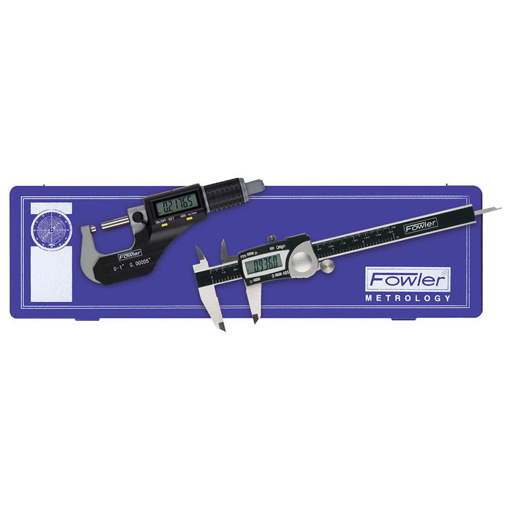 Fowler 54-004-850-0 Machinist Caliper & Micrometer Kit 3 pc, 0" Caliper
