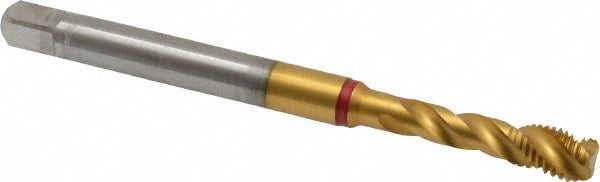 Guhring 9039950063500 Spiral Flute Tap 1/4-28, UNF, 3 & 5 Flute, Modified Bottoming, 2B Class of Fit, Powdered Metal, TiN Finish