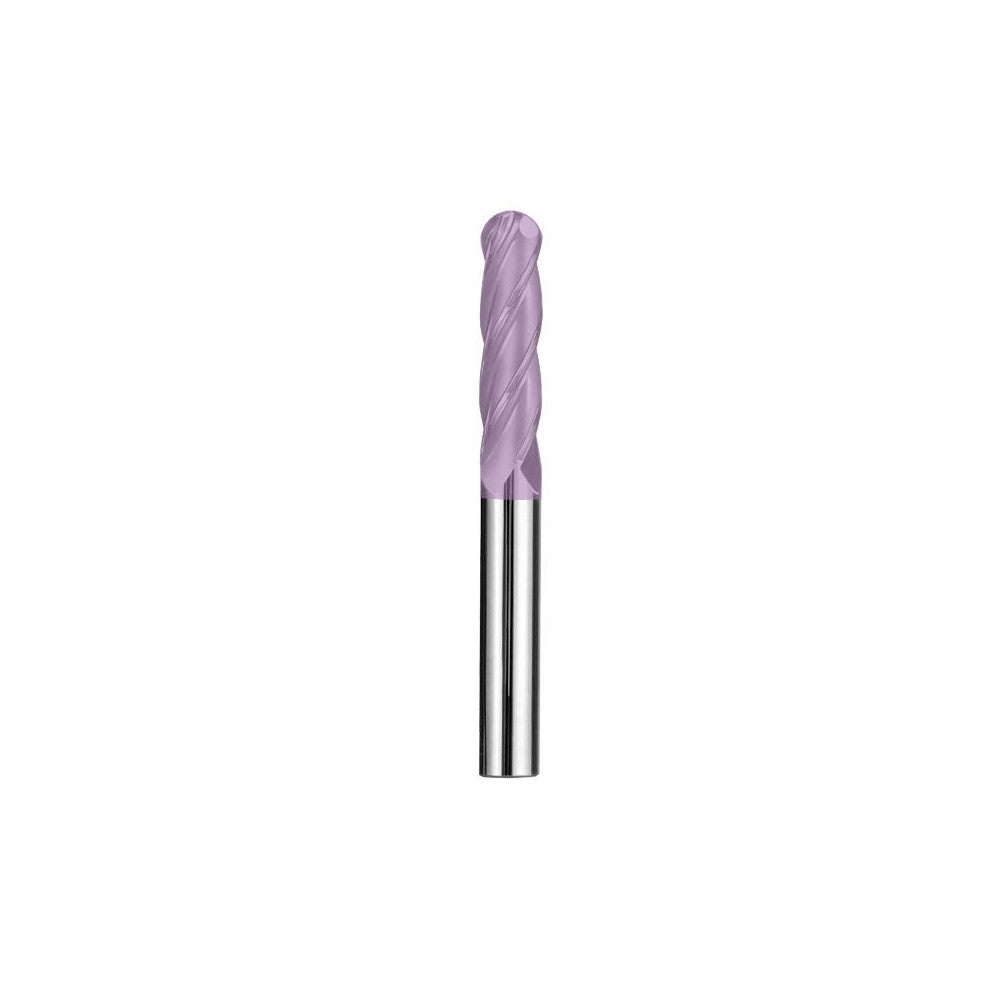 Kyocera SGS Precision Tools 31780 Ball End Mill 0.125" Dia, 0.75" LOC, 4 Flute, Solid Carbide