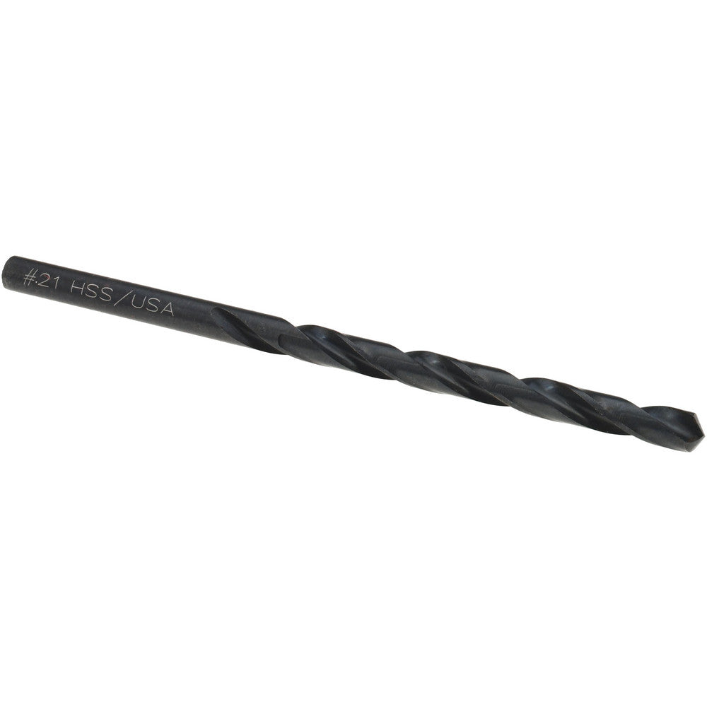 Titan USA CD40221 Jobber Length Drill Bit #21 (0.1590) Dia, 118 deg, HSS