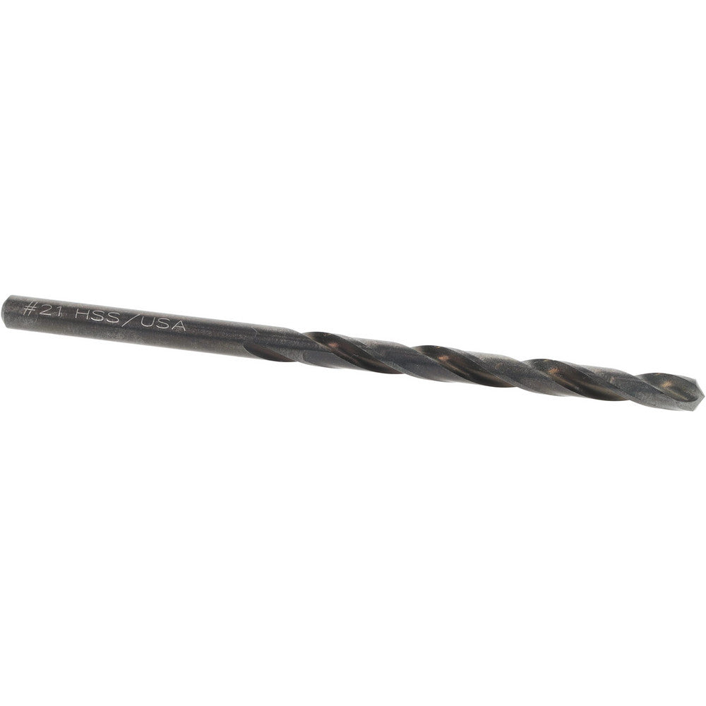 Titan USA CD44221 Jobber Length Drill Bit #21 (0.1590) Dia, 135 deg, HSS