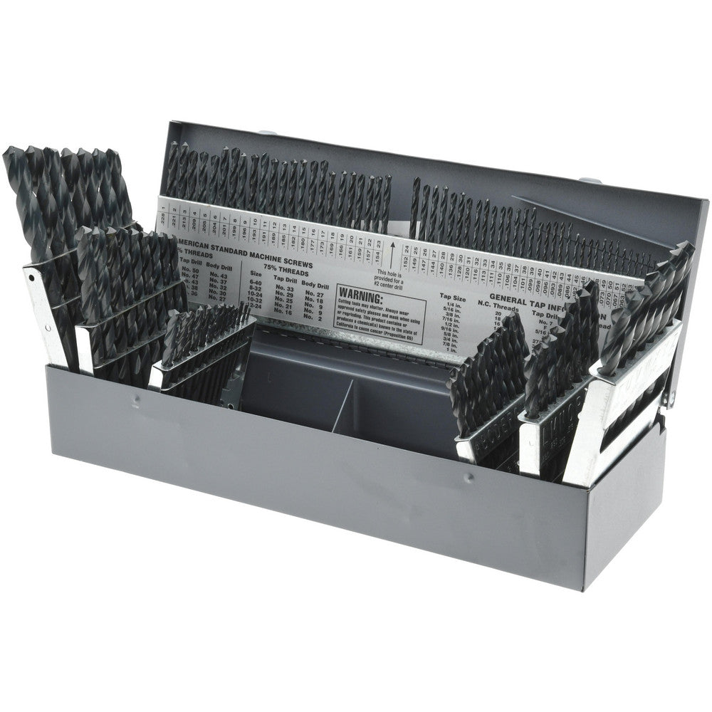 Titan USA MS99042 Drill Bit Set Jobber Length Drill Bits, 115 Pc, 0.04" to 0.5" Drill Bit Size, 118 °, High Speed Steel