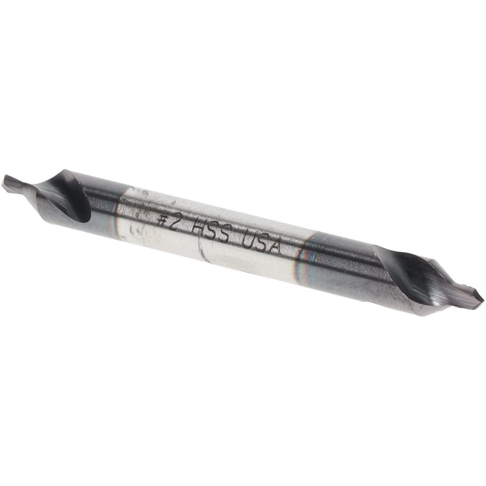 Titan USA CS35002 Combo Drill & Countersink #2, 3/16" Body Dia, 118°, High Speed Steel