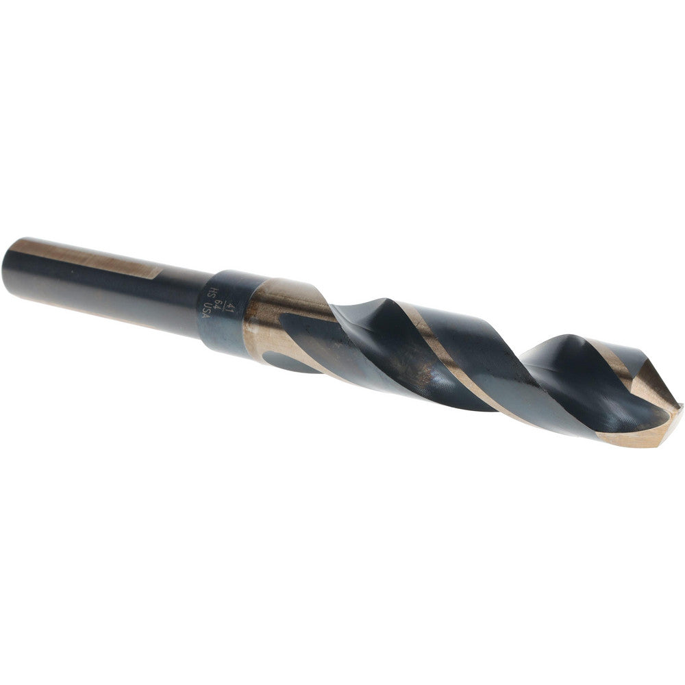 Titan USA SD94741 Reduced Shank Drill Bit 41/64" Dia, 1/2" Shank Dia, 118 deg Point, High-Speed Steel